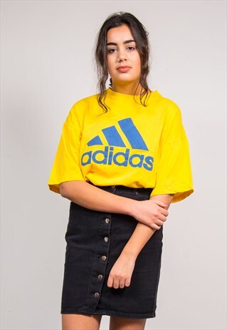 90'S VINTAGE ADIDAS YELLOW T-SHIRT