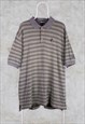 Vintage Ashworth Golf Polo Shirt Patterned Made in USA Large