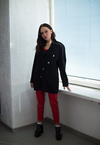 VINTAGE 80'S BLACK HALLOWEEN BLAZER