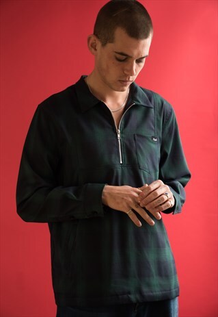 FLAASH RODERICK 1/4 ZIP FLANNEL SHIRT