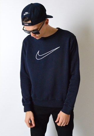 NAVY BLUE ALMOST BLACK NIKE SWEATSHIRT JUMPER