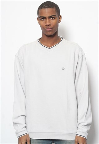 VINTAGE CHAMPION LOGO SWEATSHIRT PALE BLUE