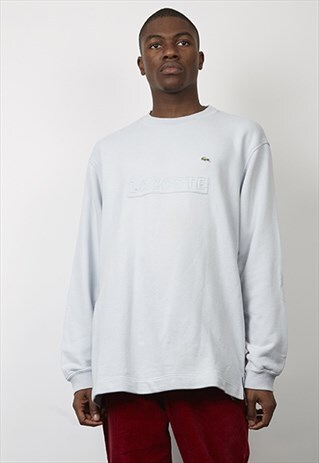 VINTAGE 90'S LACOSTE PALE BLUE SWEATSHIRT