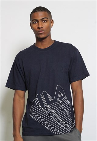 VINTAGE FILA LOGO T-SHIRT BLUE