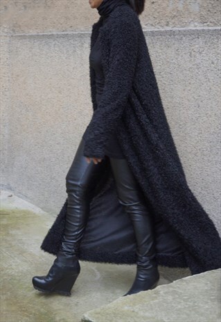 LONGLINE CARDIGAN/ CARDIGAN/DROPED/LONG SLEEVE/F1512