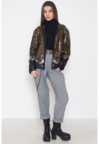 VINTAGE COLORFUL SPARKLY JACKET