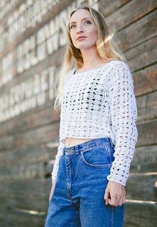 VINTAGE 70S CROCHET JUMPER