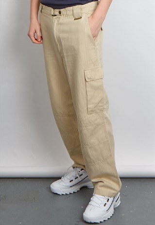 VINTAGE 90'S BELSTAFF BEIGE CARGO PANTS
