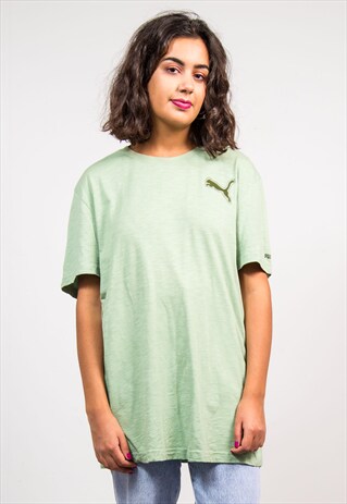 VINTAGE 90'S LIGHT GREEN PUMA TEE T-SHIRT