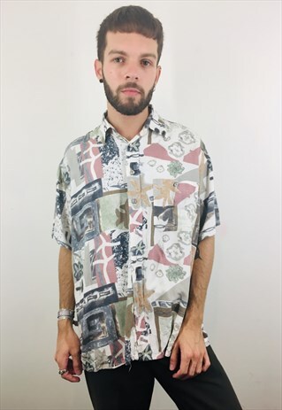 VINTAGE 90S PRINT PATTERN SHIRT