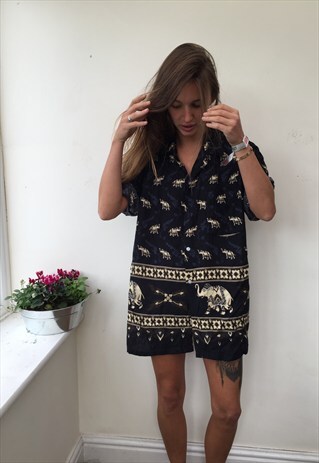 CRAZY PATTERN OVERSIZED RETRO VINTAGE UNISEX FESTIVAL SHIRT