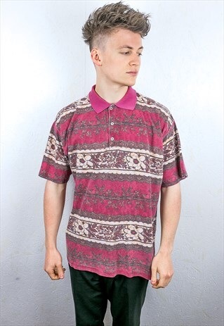 VINTAGE PATTERNED POLO SHIRT
