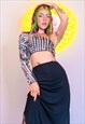 MIRROR SEQUIN ONE SLEEVE CROP PARTY CHRISTMAS 