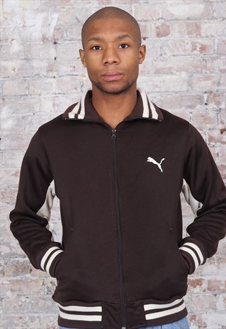 VINTAGE PUMA LOGO TRACK JACKET BLACK