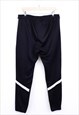 VINTAGE ADIDAS SWEATPANTS BLACK STRIPED SLIM FIT WITH LOGO 