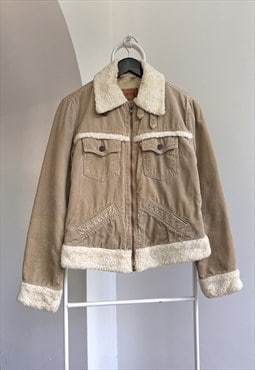 Vintage Levi's Sherpa Suede Velvet Bomber Jacket