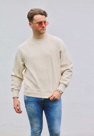 NAUTICA USA 90S CREAM MARL SWEATSHIRT