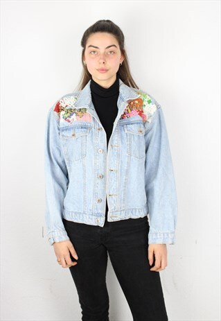 FLOWER DENIM JACKET