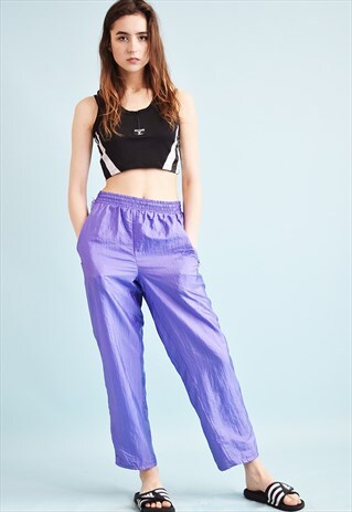 90'S RETRO ATHLEISURE SPORTS SHIMMER TRACKSUIT BOTTOMS