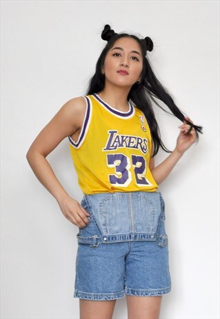 RARE 90S MAGIC JOHNSON 32 LAKERS BASKETBALL FESTIVAL JERSEY