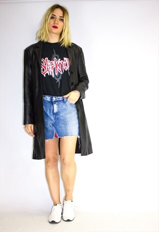 90'S GRUNGE LONG SOFT LEATHER JACKET