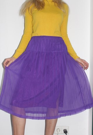 VINTAGE 90' BEAUTIFUL COOL PURPLE SKIRT