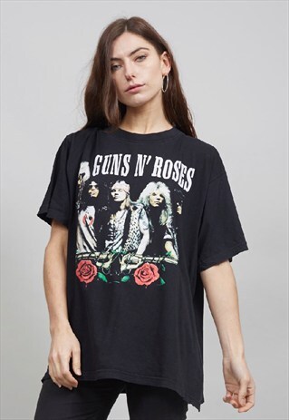 VINTAGE BLACK GUNS 'N' ROSES BAND T-SHIRT