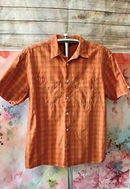 Baggy oversized  orange overdye levis  shirt 