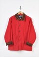 Vintage Workwear Field Jacket Blanket Lined Red Large