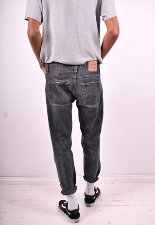 LEVI'S 511 MENS VINTAGE JEANS W34 L34 BLACK 90'S