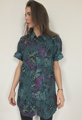 PATTERNED OVERSIZED RETRO VINTAGE UNISEX FESTIVAL SHIRT