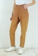 TEDDY'S W29 L28 MOM TAPERED JEANS DENIM TROUSERS BROWN OMBRE