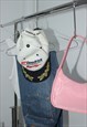 VINTAGE 80S/90S BFGOODRICH CREAM & NAVY RACING CAP 