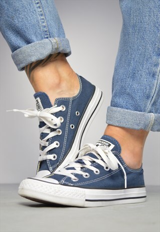VINTAGE 90S CONVERSE NAVY OX SHOES PREPPY RETRO FESTIVAL