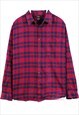 Vintage 90's George Shirt Check Button Up Long Sleeve Navy