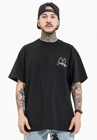 TRENDY HIGH STREET DOLL PRINT CREW NECK T-SHIRT