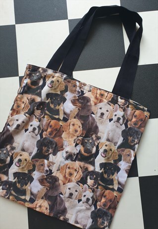 DOGS AND PUPPIES TOTE BAG
