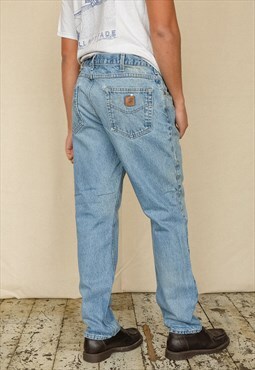 Vintage Carhartt Jeans Mens Light Blue