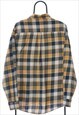 VINTAGE OVS YELLOW CHECK FLANNEL SHIRT WOMENS