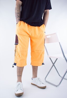 Vintage Puma Neon Orange long 3/4 length Jogger Shorts