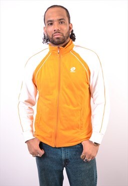 Vintage Lotto Tracksuit Top Jacket Yellow