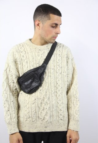 VINTAGE CREAM ARAN JUMPER