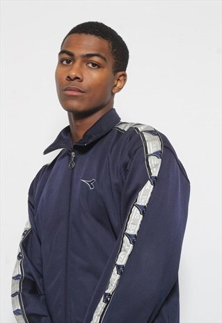 VINTAGE DIADORA TRACK JACKET BLUE