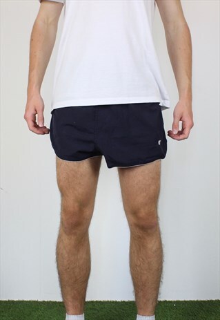 VINTAGE SPORT SHORT SHORTS IN BLUE WITH LOGO, DRAWSTRING