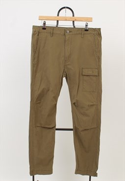 "Men's Vintage Levi's Khaki Green Cargo Chino Trousers