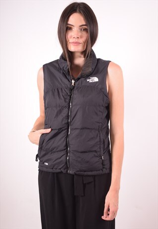 THE NORTH FACE WOMENS VINTAGE PADDED GILET XS BLACK 90S