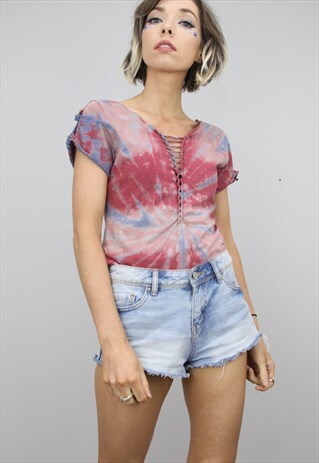 VINTAGE TIE DYE FESTIVAL TOP