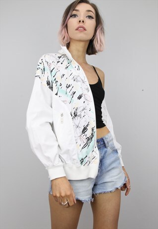 VINTAGE 80S 90S OVERSIZED SHELL SUIT FESTIVAL JACKET