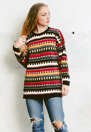 VINTAGE 90S CUTE STRIPED JUMPER