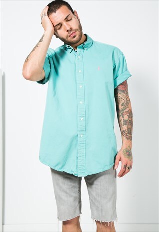 VINTAGE 80S POLO RALPH LAUREN SHORT SLEEVE SHIRT/ S2409